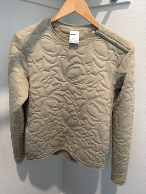 Nike Golf Quilted Dri-FIT Crewneck Sweatshirt - Tan